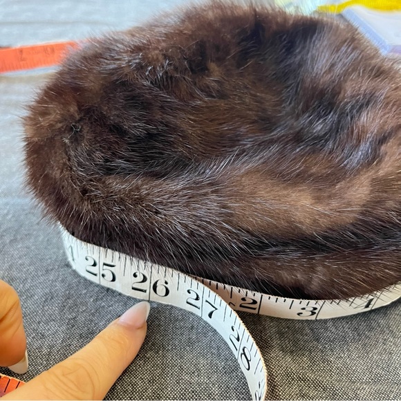 Vintage Mink Fur Pill Box Hat EUC - Picture 6 of 6